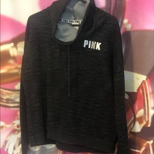 Pink tunic neck women's hoodie